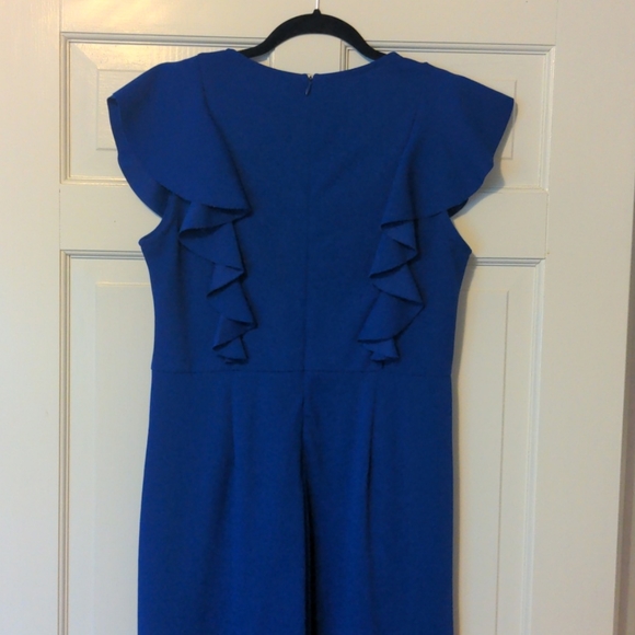 Romwe Cobalt blue jumpsuit with ruffle detail - Picture 3 of 4